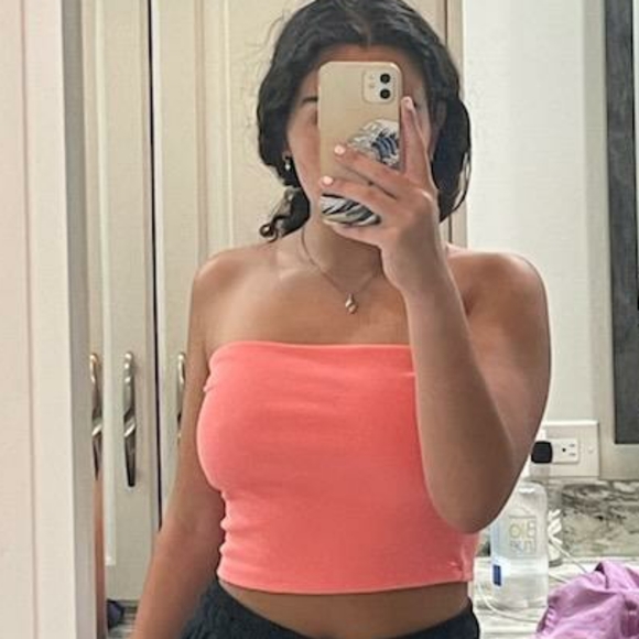 wild fable Tops - Wild Fable Ribbed Peach Tube Crop top